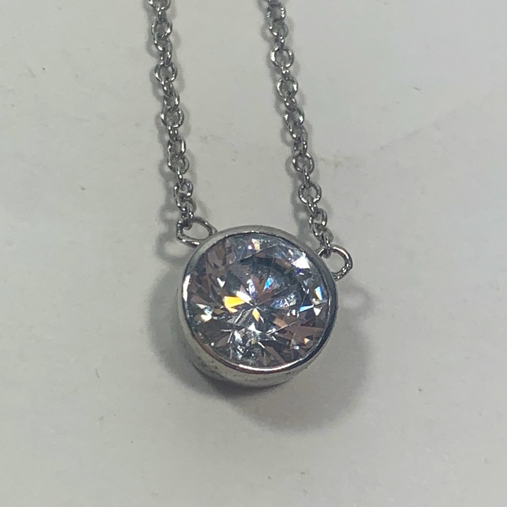 Sterling Necklace with Crystal